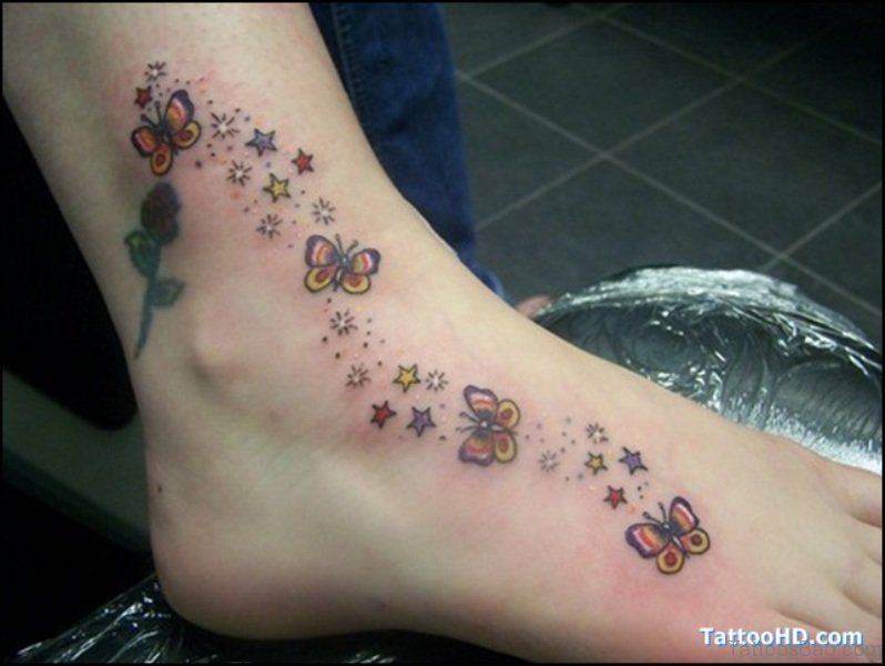 butterfly tattoo ideas for feet