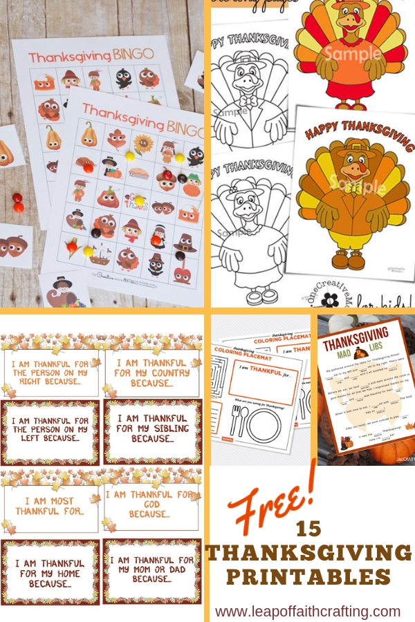 15 Free Thanksgiving Printables for Table Family Games and Activities!