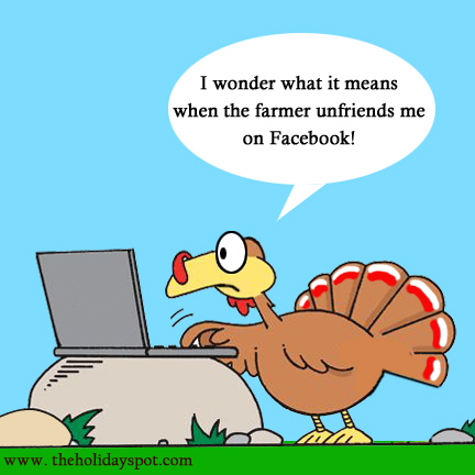 Turkey on Facebook - the thanksgiving joke