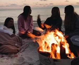 friends, beach, and girls image