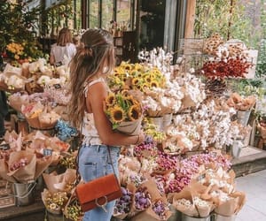 flowers, girl, and aesthetic image