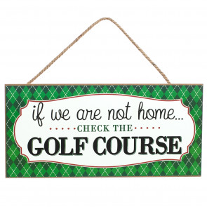 12" Wooden Sign: Golf Course