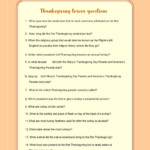 Printable Thanksgiving Trivia