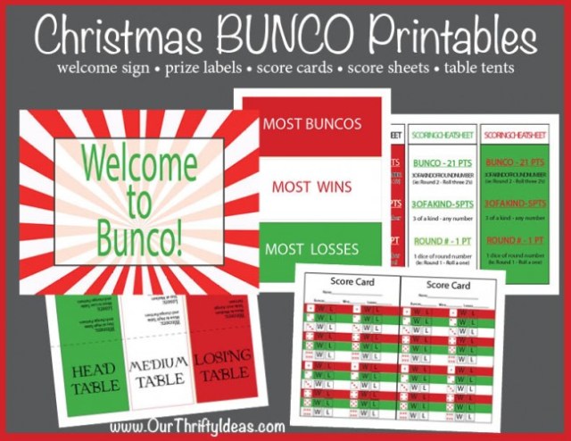 You will not need anything else for Bunco. Just print these pages and you'll be all set