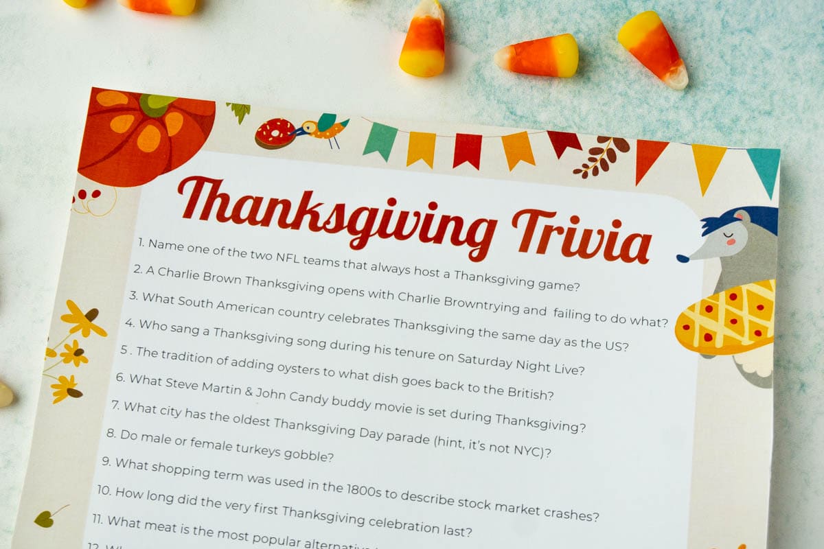 Free Printable Thanksgiving Trivia Questions World Celebrat Daily