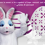 Easter wallpaper themed with a bunny and a quotation
