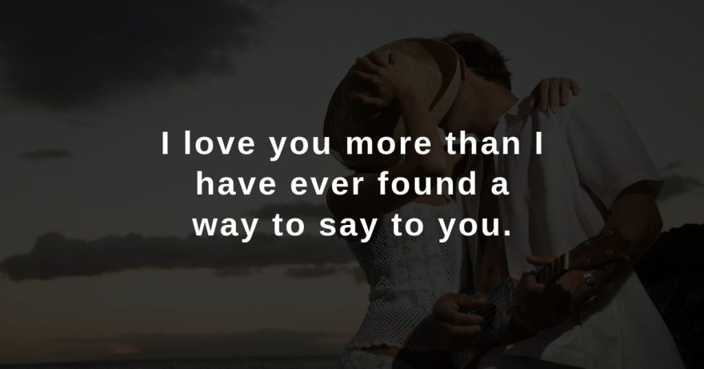 How to say "I love you" without actually saying it