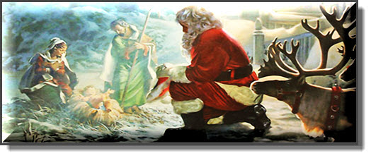 Northminster Santa,Santa praying,Jesus,and his family,One true Christmas story