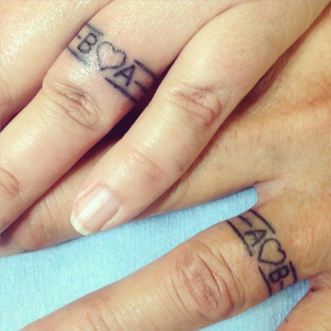 finger tattoos for married couples