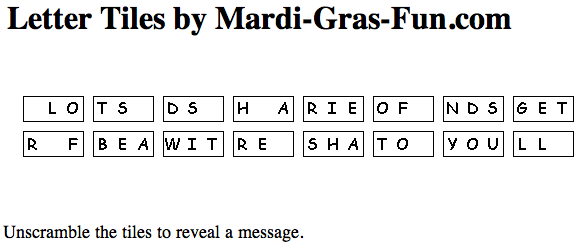 Free Printable Mardi Gras Puzzles