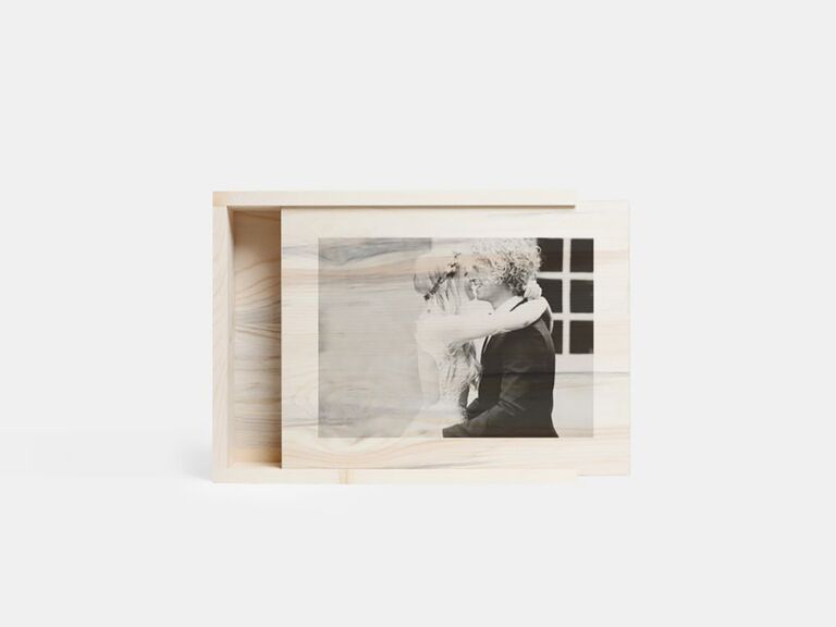 Artifact Uprising wooden box personalized wedding gift