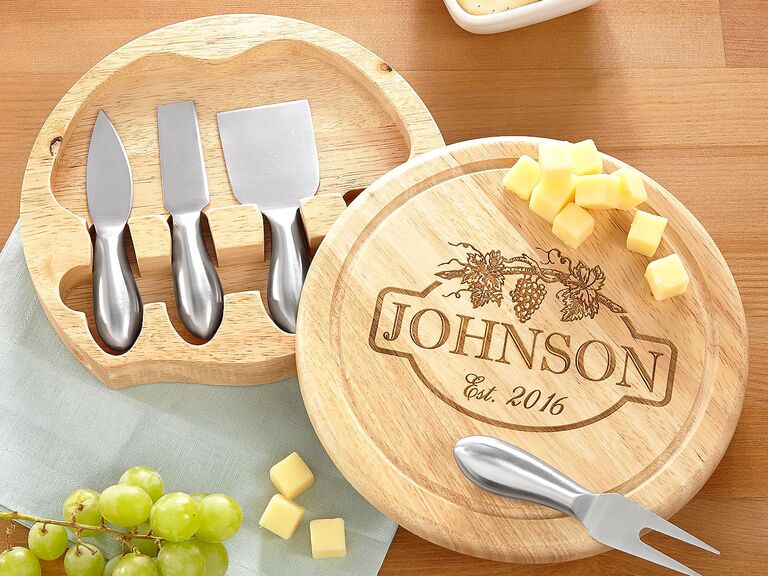 Personal Creations Vineyard cheese board personalized wedding gift