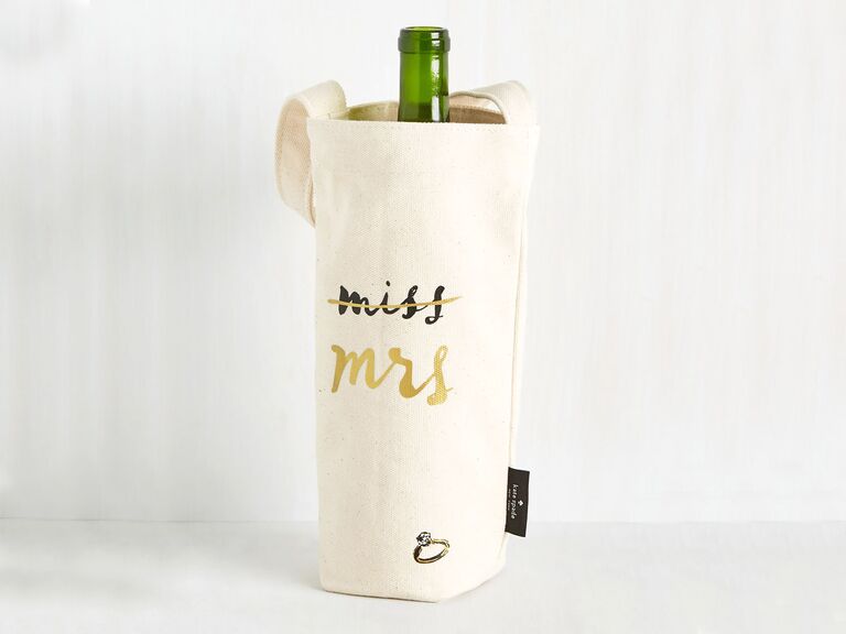 Kate Spade Miss to Mrs wine tote wedding gifts for bride