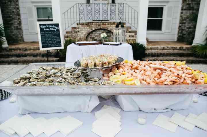 outdoor seafood display