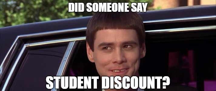 did someone say student discount meme