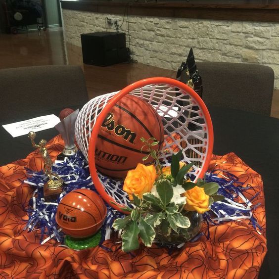 Basketball banquet centerpieces