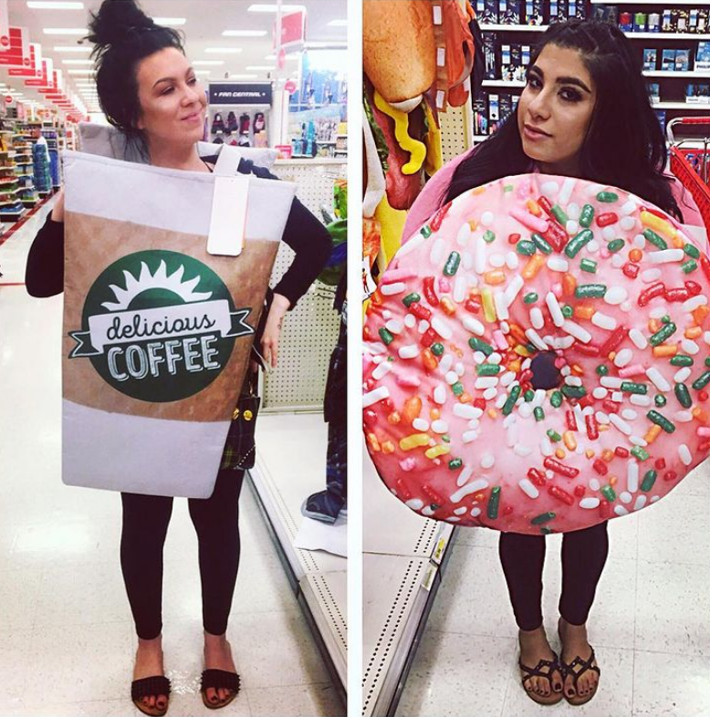 Coffee and Donut Halloween teacher costume