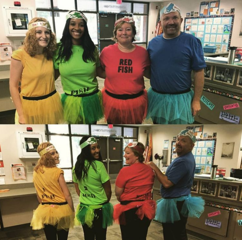 1 Fish, 2 Fish, Red Fish, Blue Fish Halloween Costume for Teachers