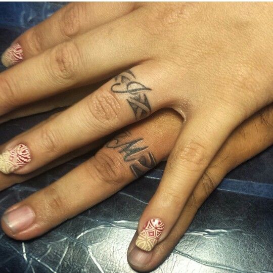 finger tattoos for married couples