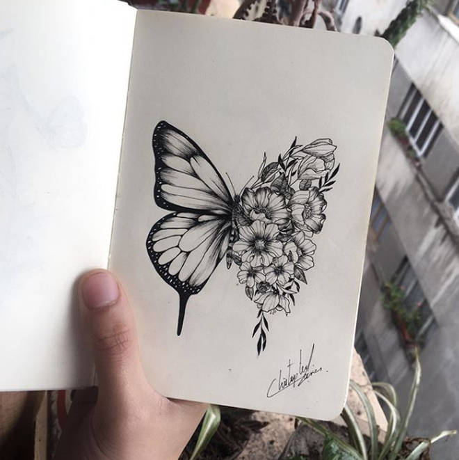 shawn mendes butterfly tattoo drawing