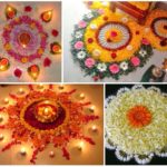 12 Easy Flower Rangolis That You Should Try This Diwali