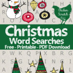 free pritnable christmas word seach puzzle PDFs