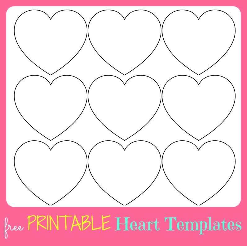 small & large heart templates to print out