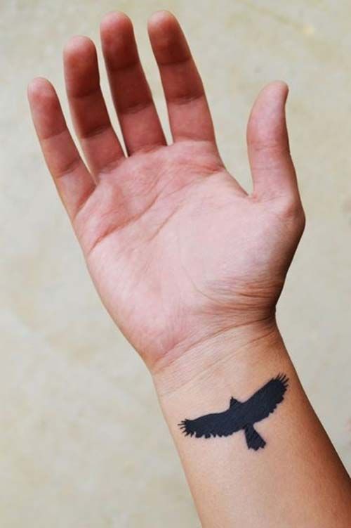 eagle tattoos for ladies on wrist