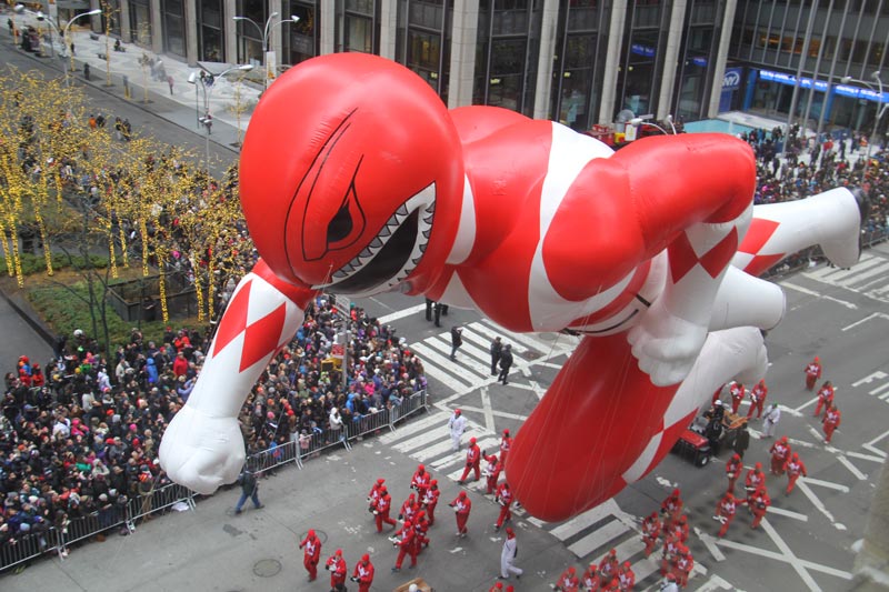Bioman rouge du défilé Macy de Thanksgiving 2014