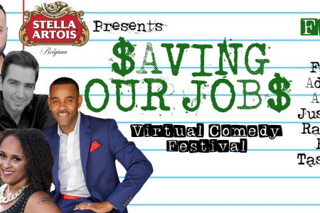 Banner for Stella Artois Save Our Jobs comedy festival