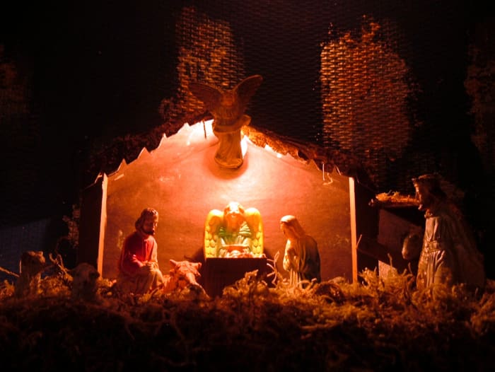 The crèche (or nativity scene) is a common sight in France during the holiday season.