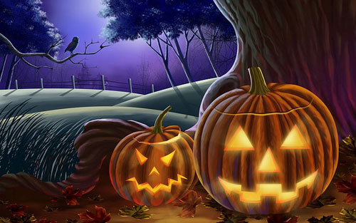 Jack-o'-lantern picture- Halloween illustration