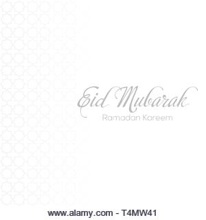 Eid Mubarak. Ramadan Mubarak greeting card with Islamic ornaments. Vector. - Stock Image