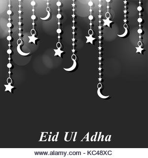 illustration of Muslim Festival Eid Ul Adha Background - Stock Image