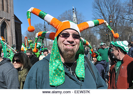 New Haven CT USA-  Scenes from the annual New Haven St. Patricks Parade. - Stock Image