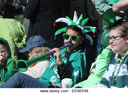 New Haven--  Scenes from the annual New Haven St. Patricks Parade. - Stock Image