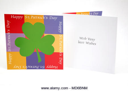 Happy St Patrick's Day Cards - Stock Image