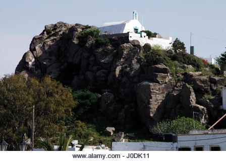 Christian Orthodox Passion Week, Easter on the Greek Island of the Apocalypse (Patmos) - the monastery of St. John - Stock Image