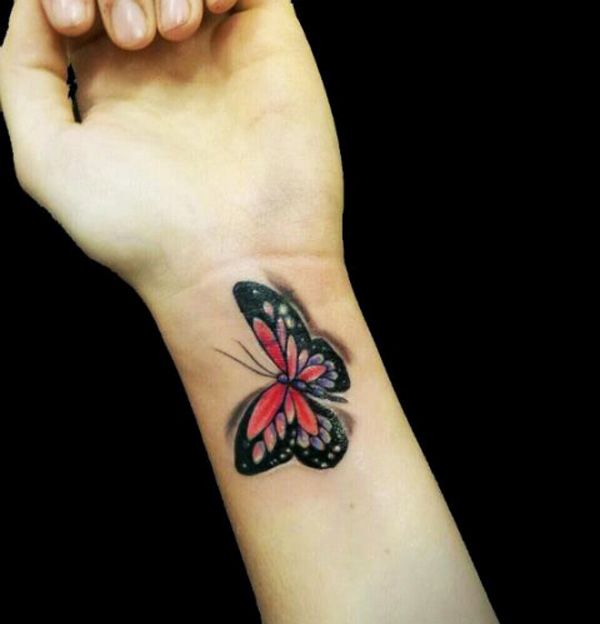 butterfly tattoo on wrist