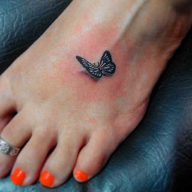 butterfly tattoo ideas on foot