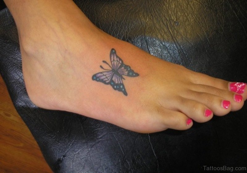 butterfly tattoo ideas on foot