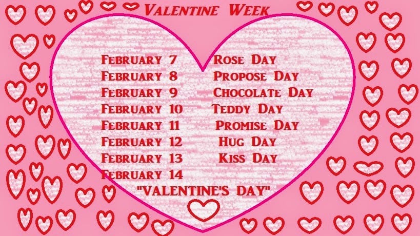 Valentines Day 2020 - Valentine Week List 2020 Days