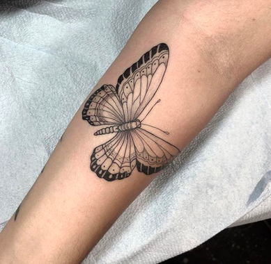 butterfly tattoo designs on forearm