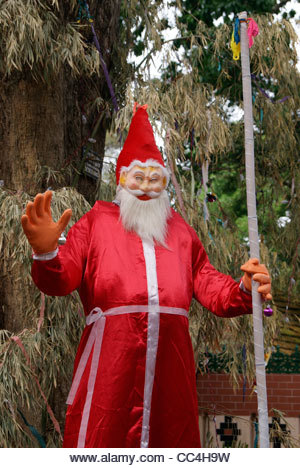 Santa Claus model in front of Napier Museum Thiruvananthapuram (Trivandrum) - Stock Image