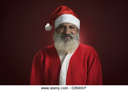 Man dressed as Santa Claus - Stock Image