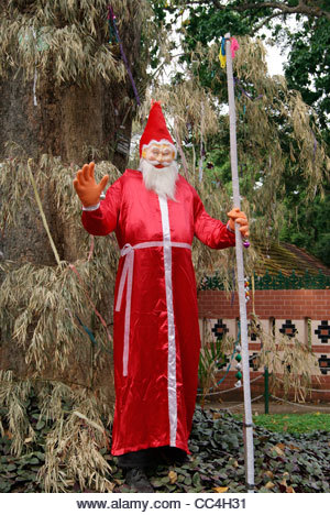 Santa Claus model in front of Napier Museum Thiruvananthapuram (Trivandrum) - Stock Image