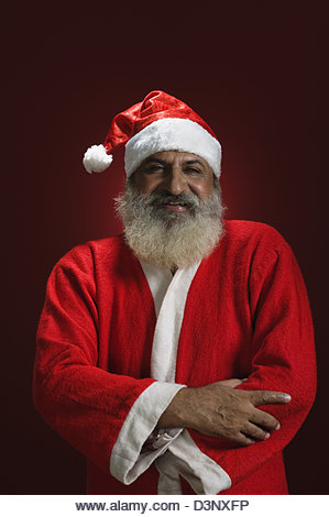 Man dressed as Santa Claus - Stock Image