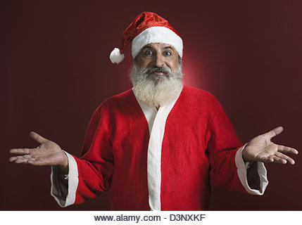 Man dressed as Santa Claus - Stock Image