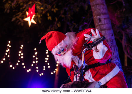 Christmas decor with bokeh - Stock Image