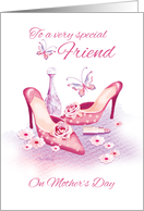 Friend, Mother‡s Day - Pink Shoes and Perfume card